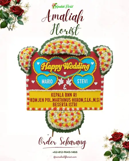 Papan Bunga Pernikahan Kacongan